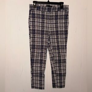 Jules & Leopold Navy and White Textured Pants